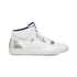 Sneakers alte bianche con dettagli laminati argento Lora Ferres, Donna, SKU w014000360, Immagine 0